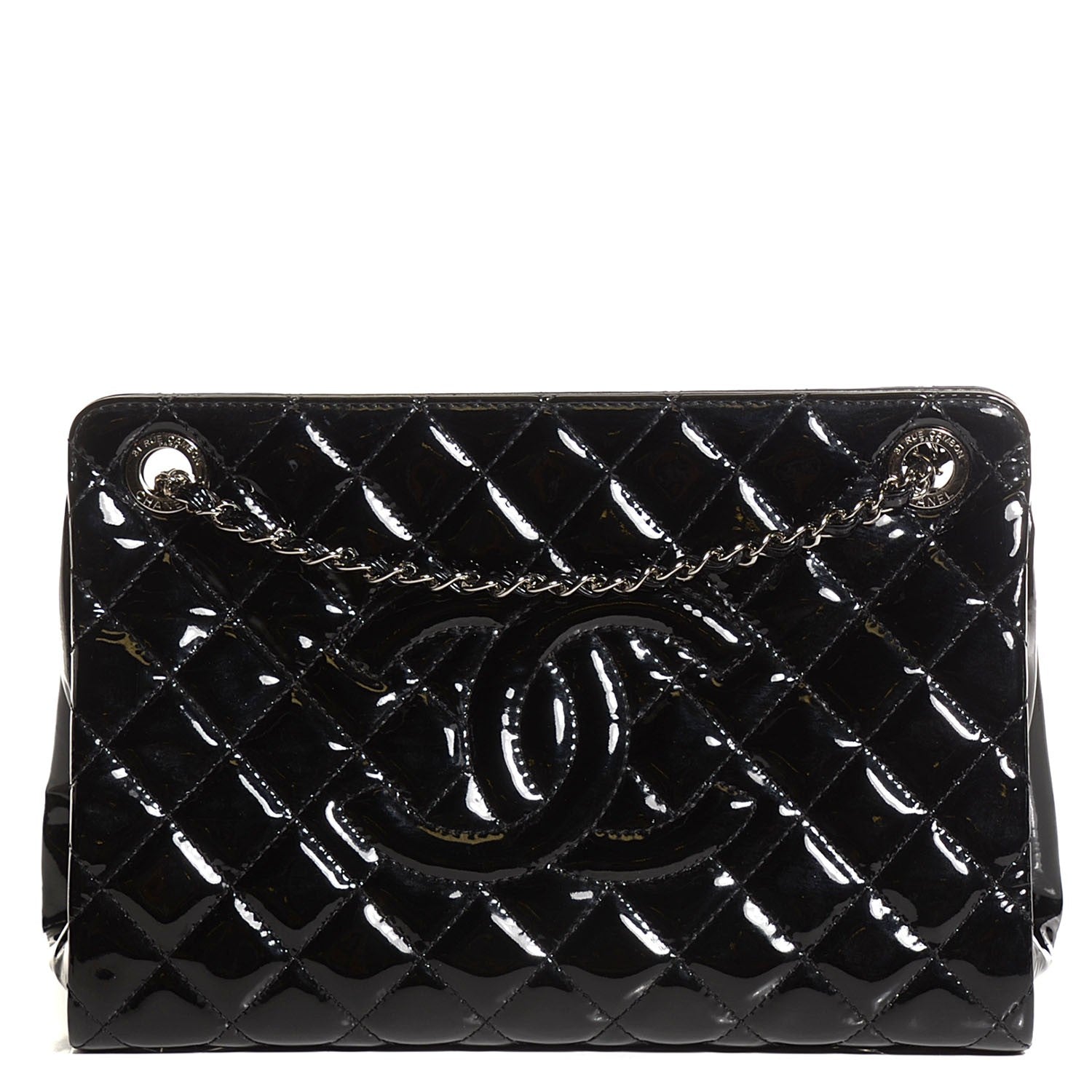 Chanel Patent Quilted Timeless CC Tote 1 of 7