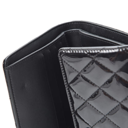 Chanel Patent Quilted Large Brilliant Flap Wallet Black 10 of 10