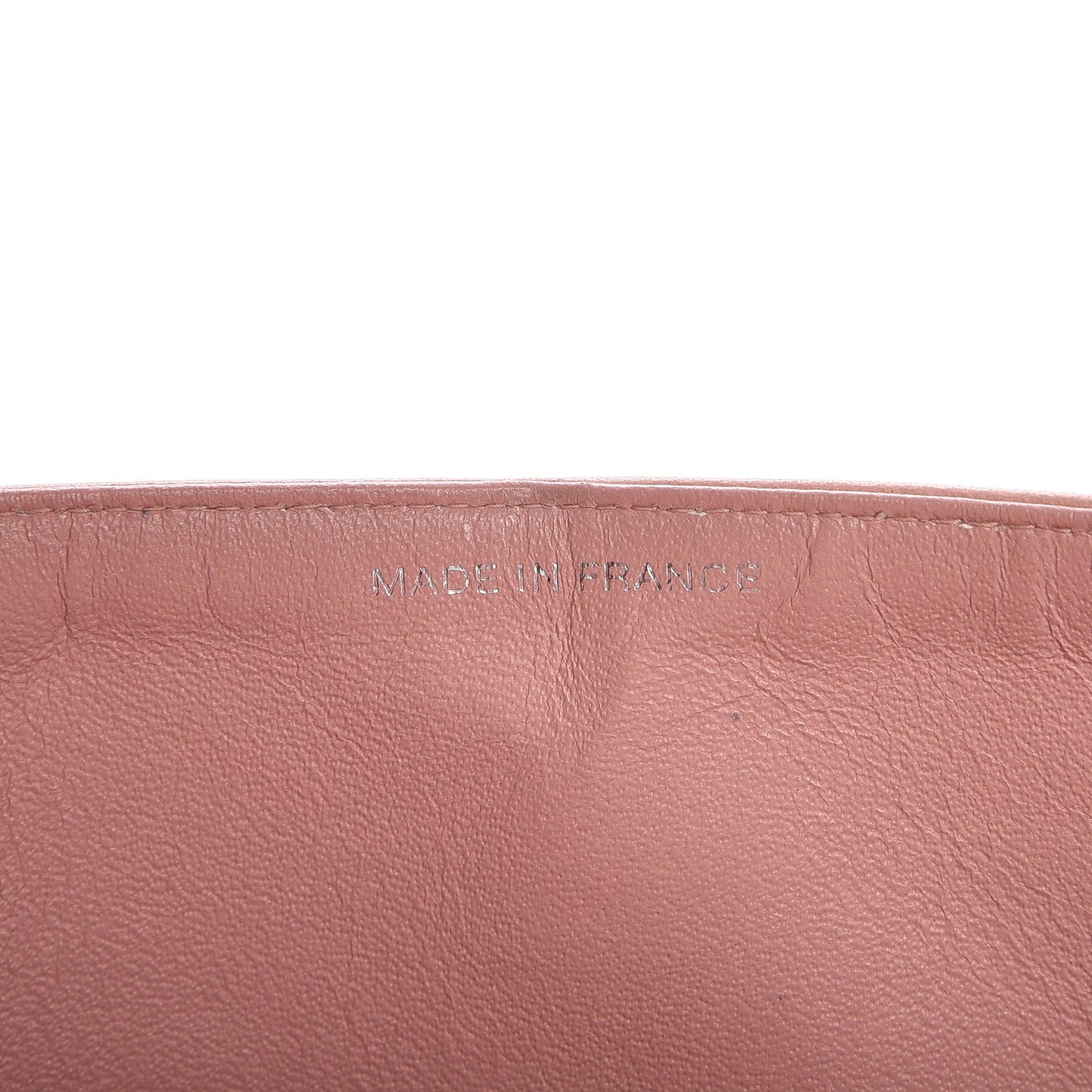 Lambskin Quilted Medium Double Flap Light Pink