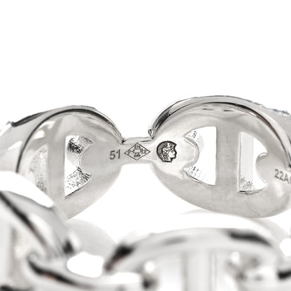 Hermes Sterling Silver PM Chaine d'Ancre Enchainee Band Ring 51 5.75 5 of 7