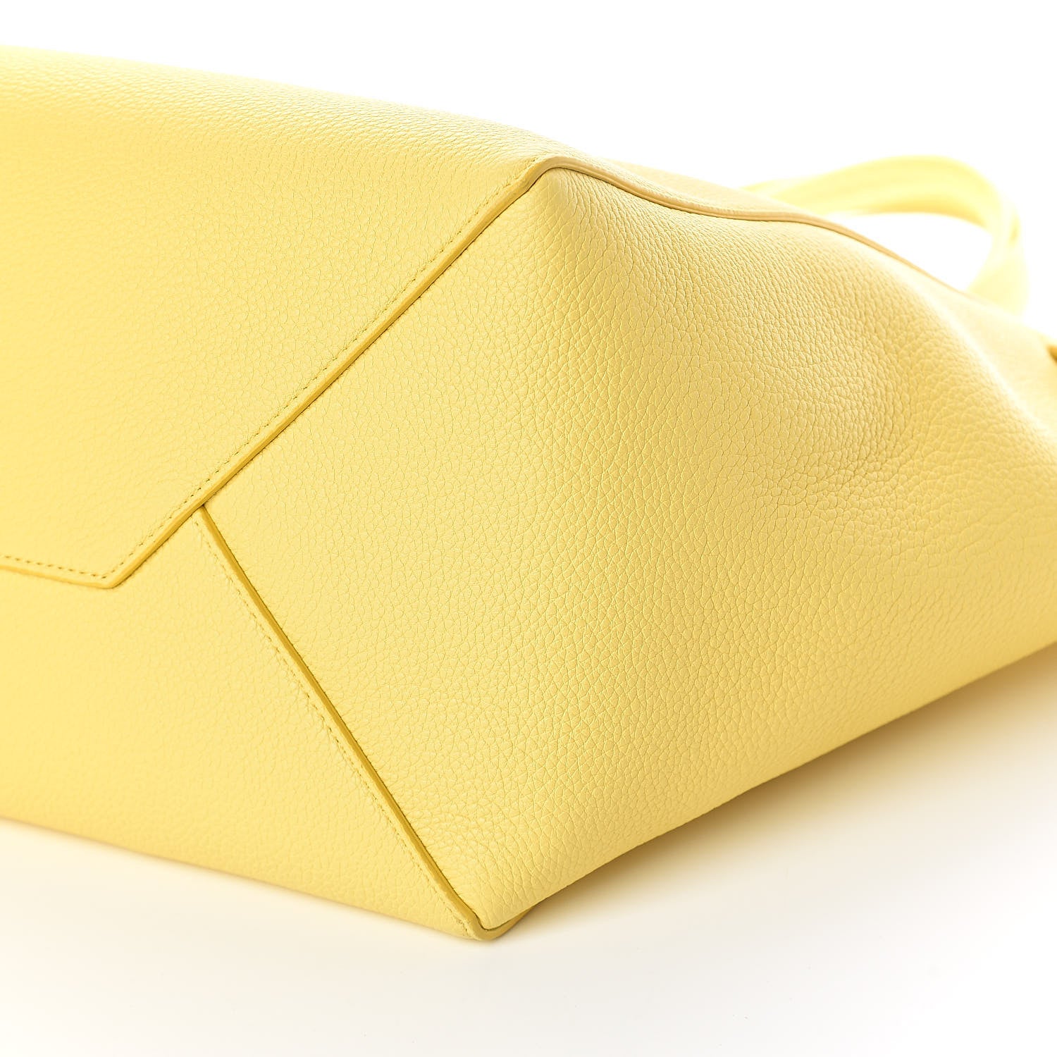 Celine Soft Grained Calfskin Small Belt Cabas Phantom Citron 8 of 8