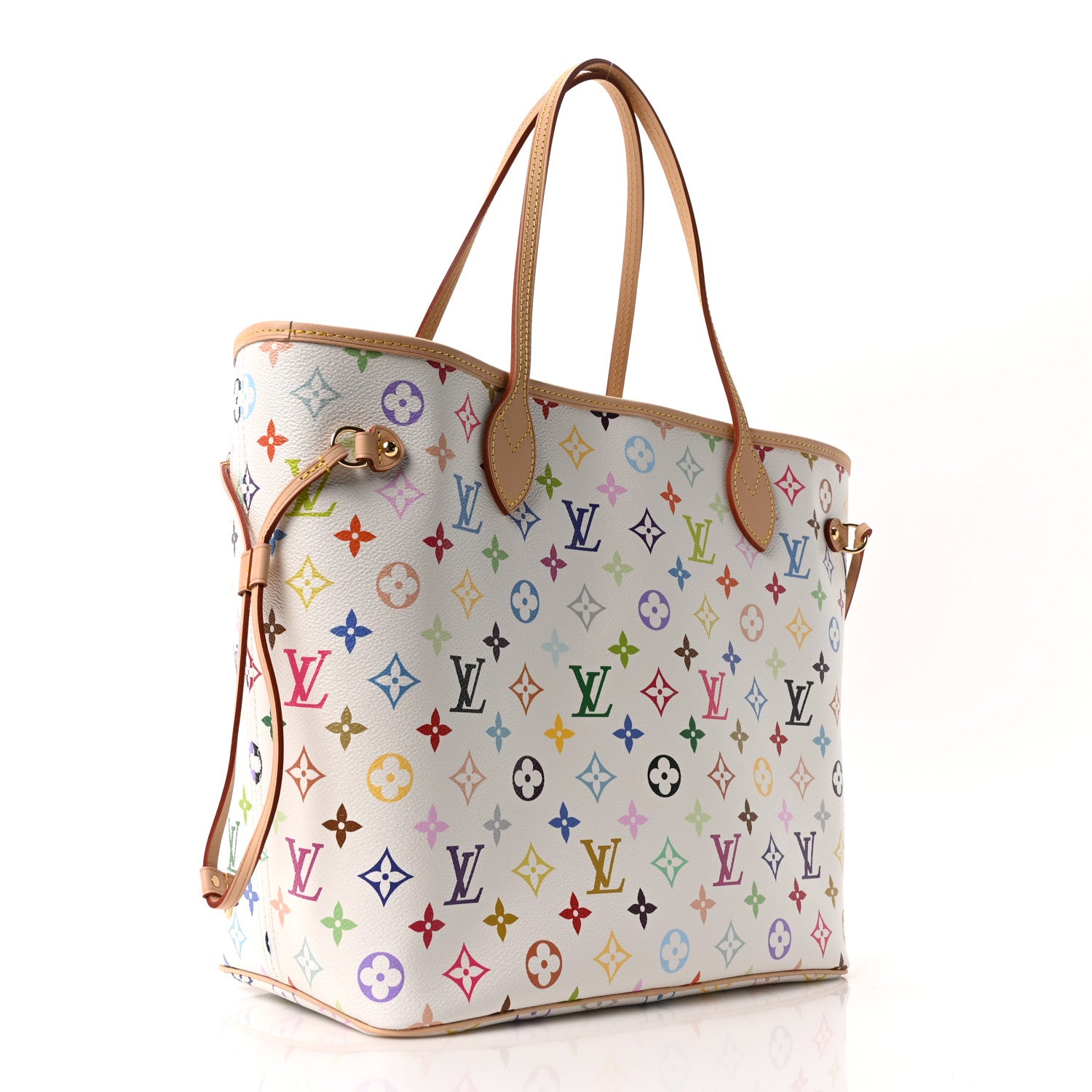 Louis Vuitton LV X TM Monogram Multicolor Neverfull MM White 4 of 10