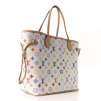 Louis Vuitton LV X TM Monogram Multicolor Neverfull MM White 4 of 10