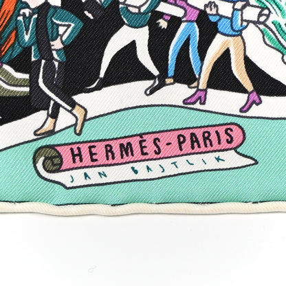 Hermes Silk Exposition Universelle Scarf 90 Black Vert Jaune 2 of 12