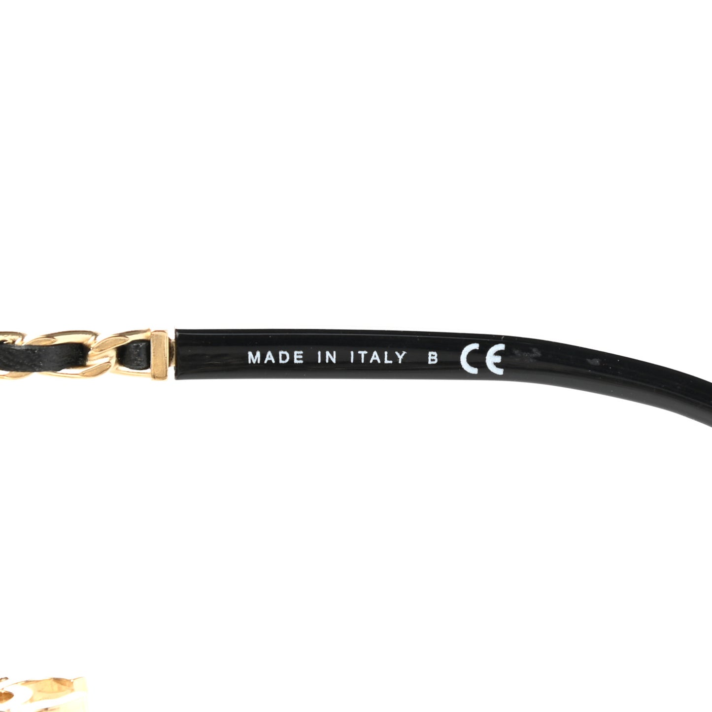 Acetate Lambskin Chain Square Sunglasses 5210-Q-A Black