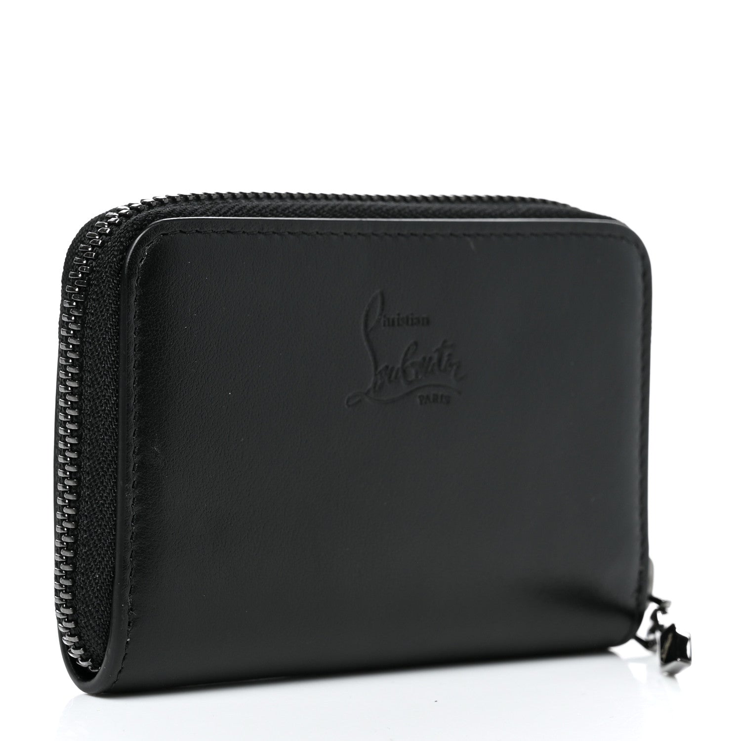 Christian Louboutin Calfksin Spiked Panettone Coin Purse Black 3 of 8