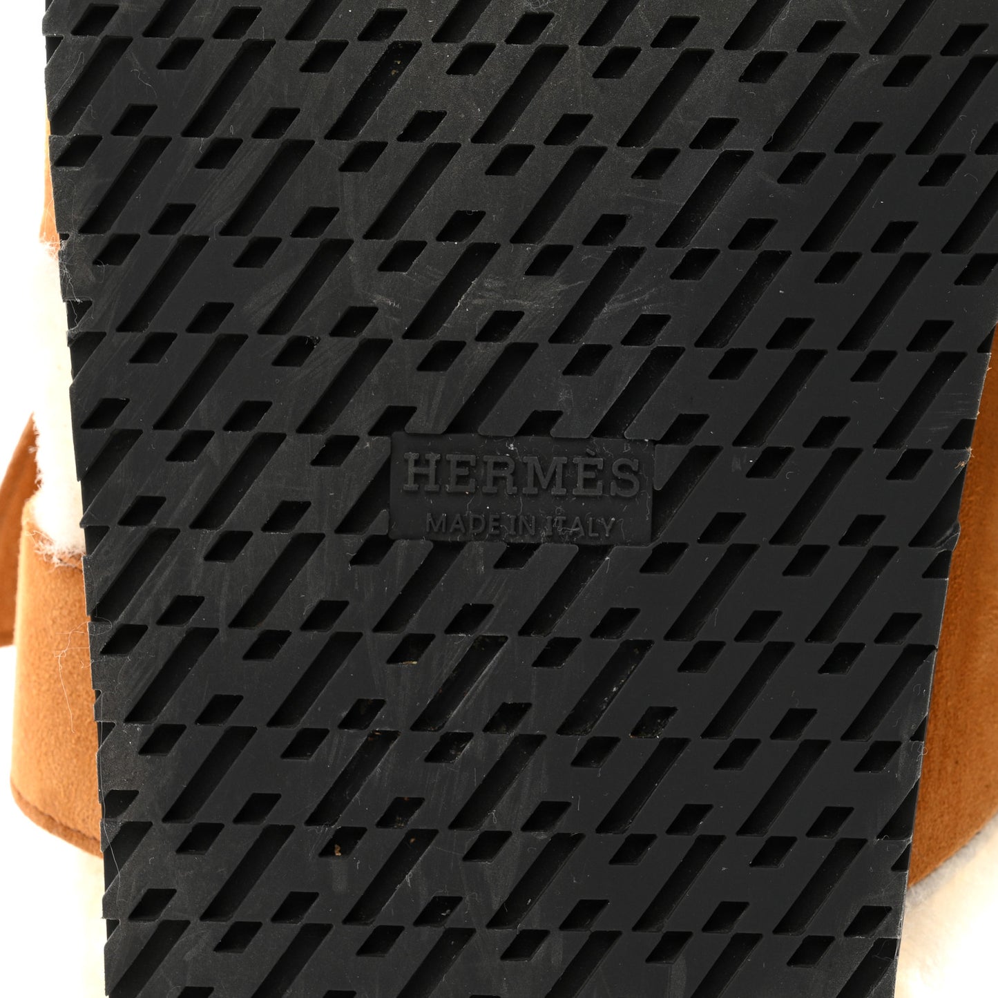 Suede Goatskin Woolskin Womens Chypre Sandals 40 Golden Beige