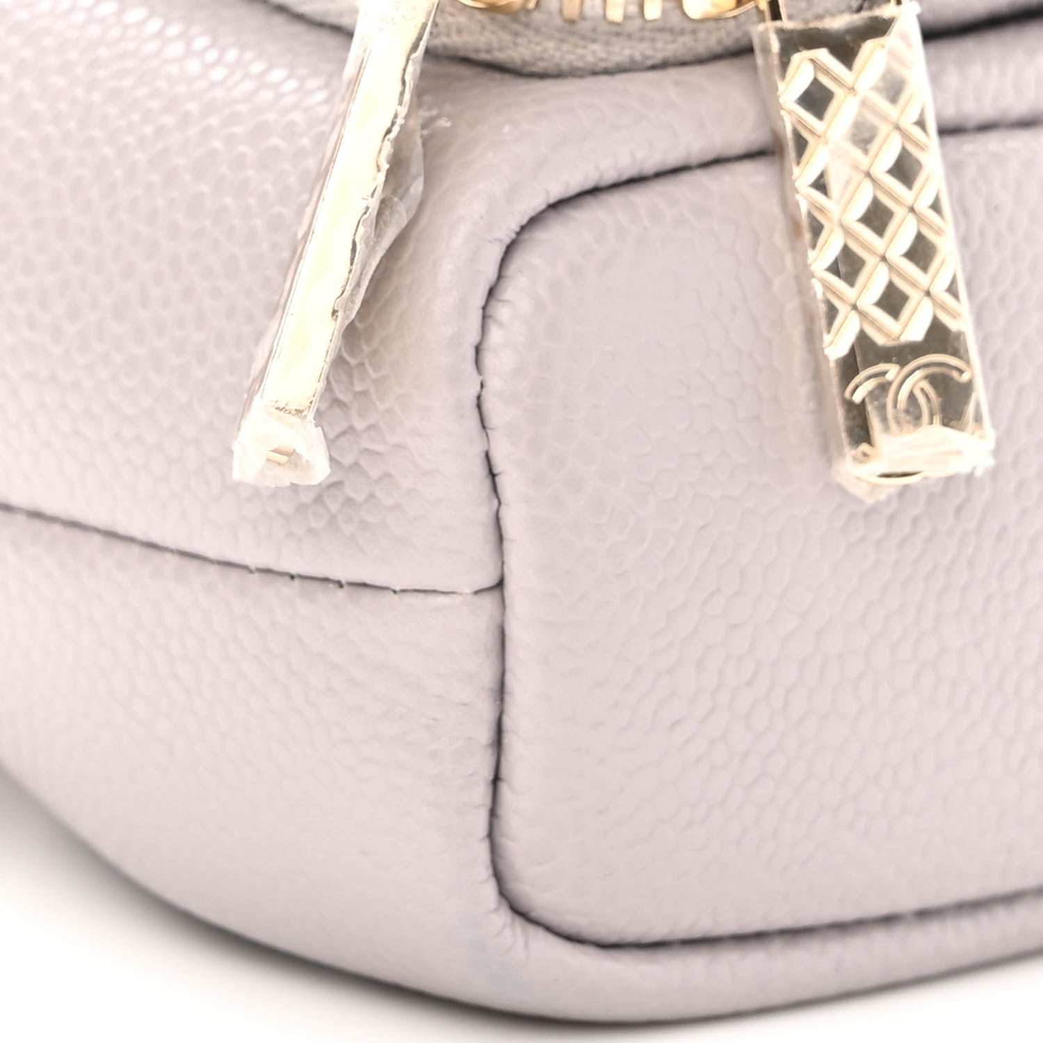 Chanel Caviar Quilted Mini CC Pocket Bucket Bag Grey 9 of 11
