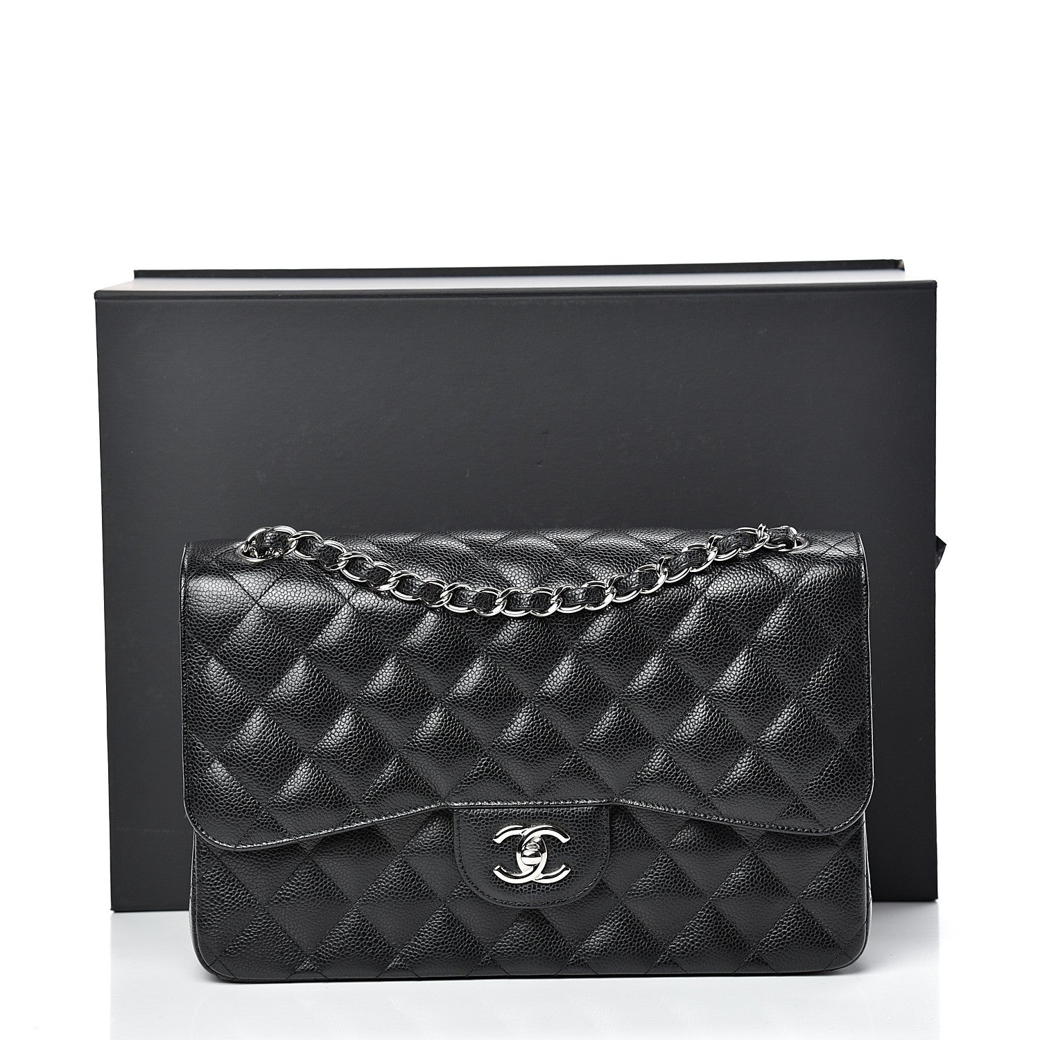 Chanel Caviar Quilted Jumbo Double Flap Black 14 of 14