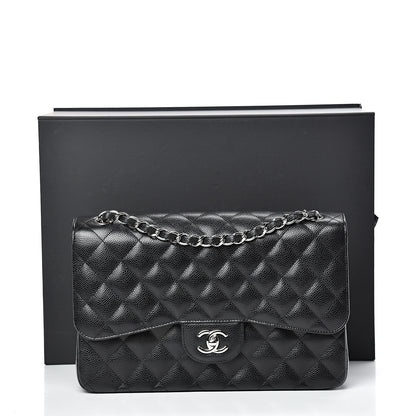 Chanel Caviar Quilted Jumbo Double Flap Black 14 of 14