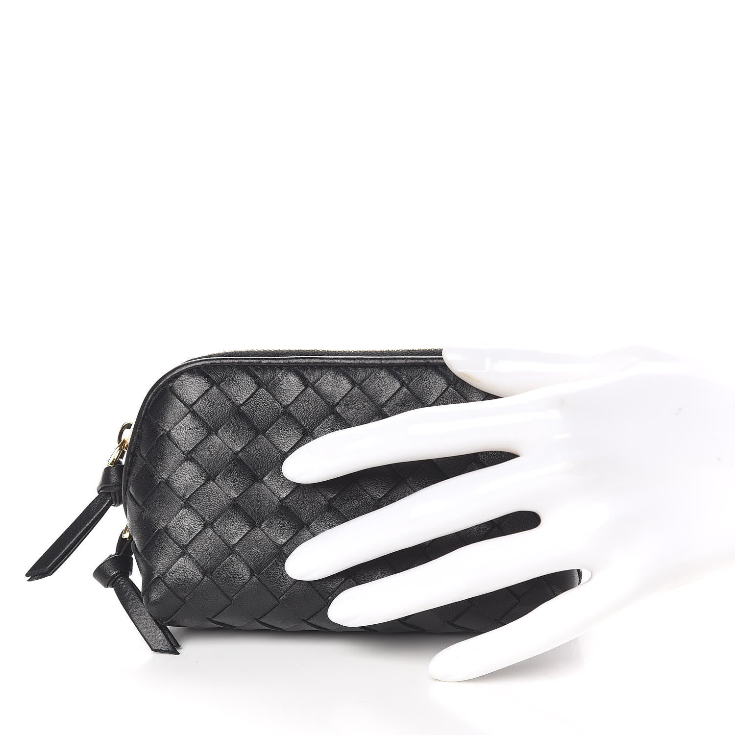 Bottega Veneta Nappa Intrecciato Small Cosmetic Pouch Black 2 of 9