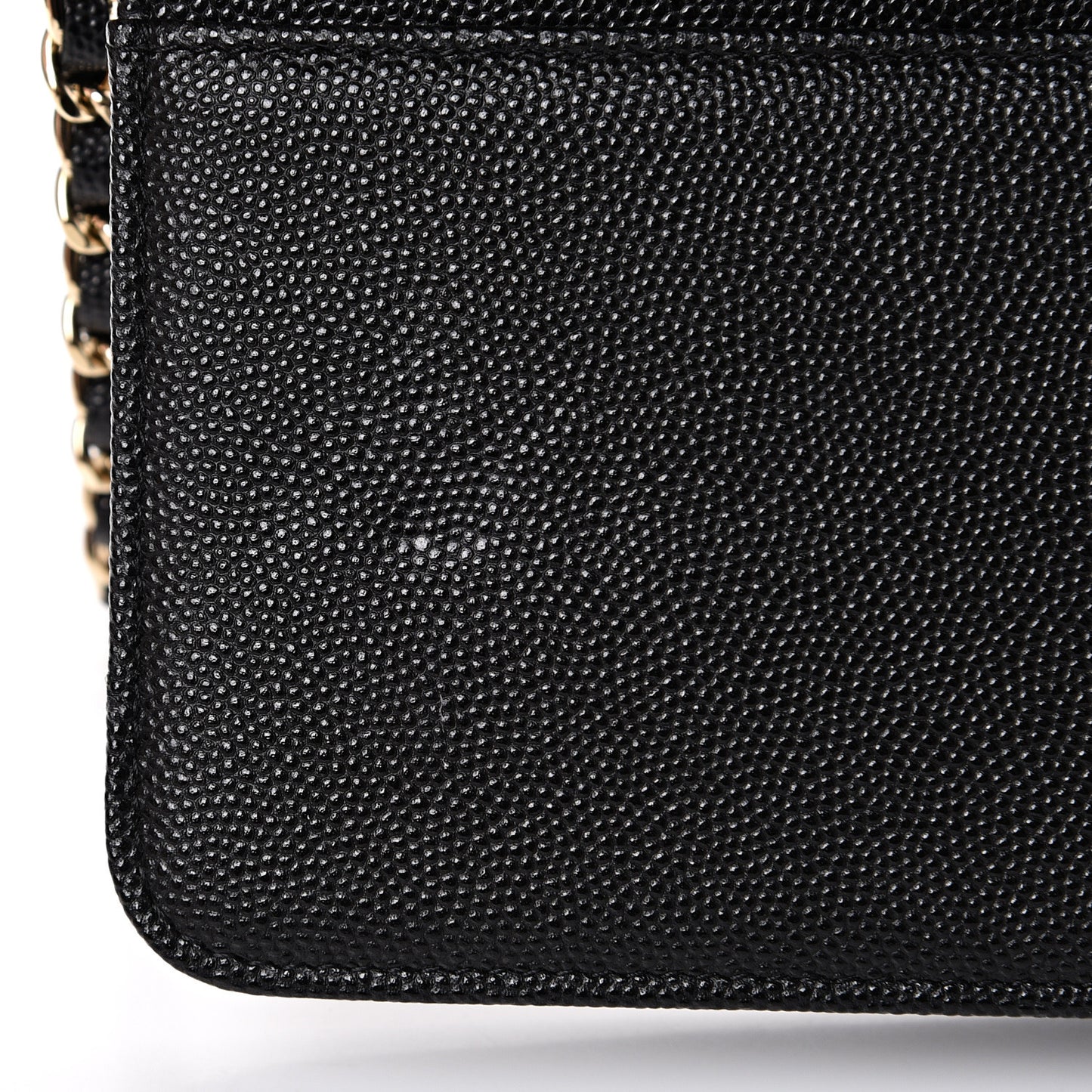 Caviar Quilted Boy Wallet On Chain WOC Black