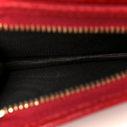 Gucci Dollar Calfskin GG Marmont Card Case Hibiscus Red 7 of 11