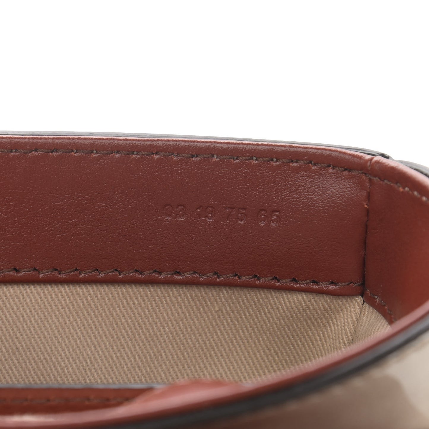 Shaded Glossy Calfskin Lizard Embossed Mini C Double Carry Grey