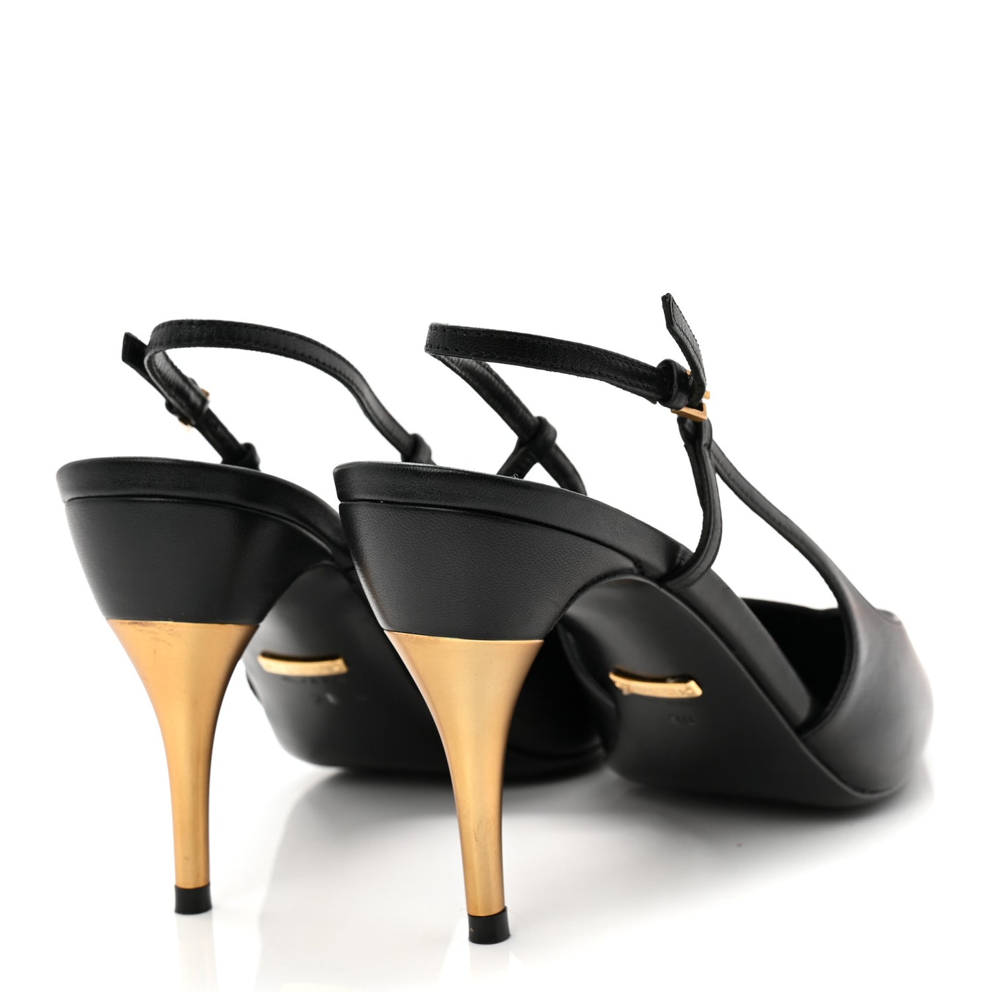 Calfskin Slingback Pumps 38 Black