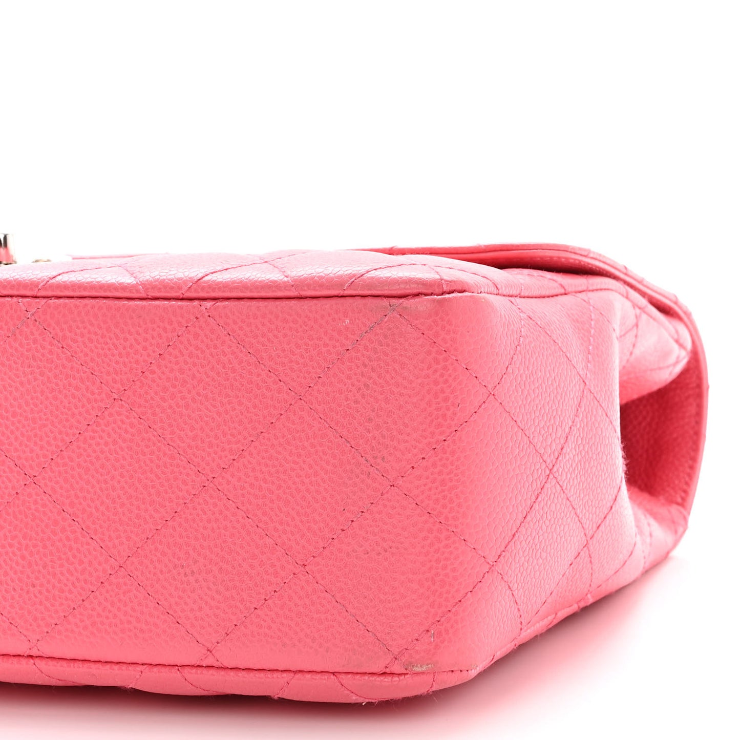 Caviar Quilted Jumbo Double Flap Pink