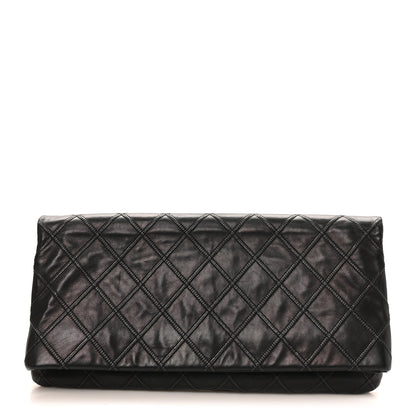 Chanel Calfskin Stitched Thin City Clutch Black 1 of 10