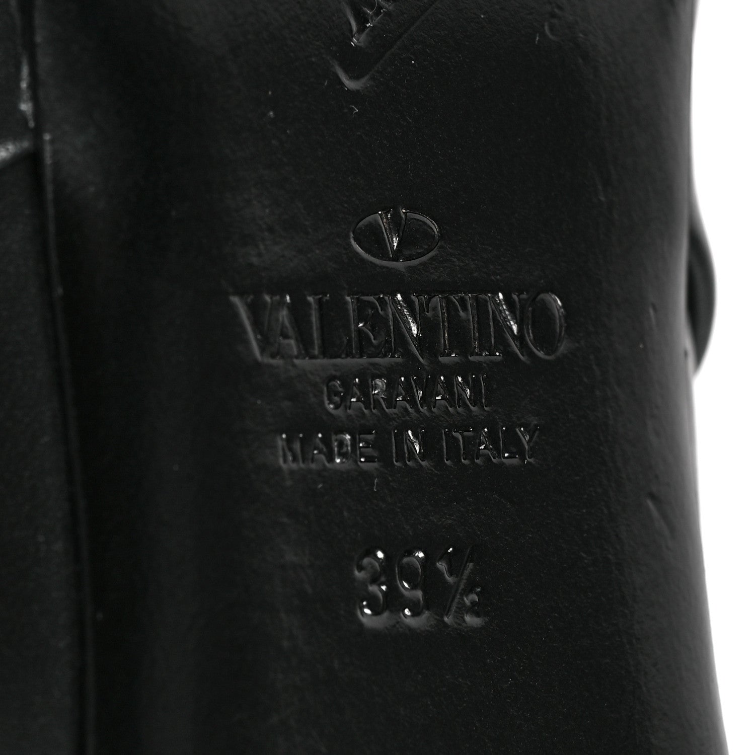 Valentino Garavani Calfskin Roman Stud Flat Mules 39.5 Black 6 of 7