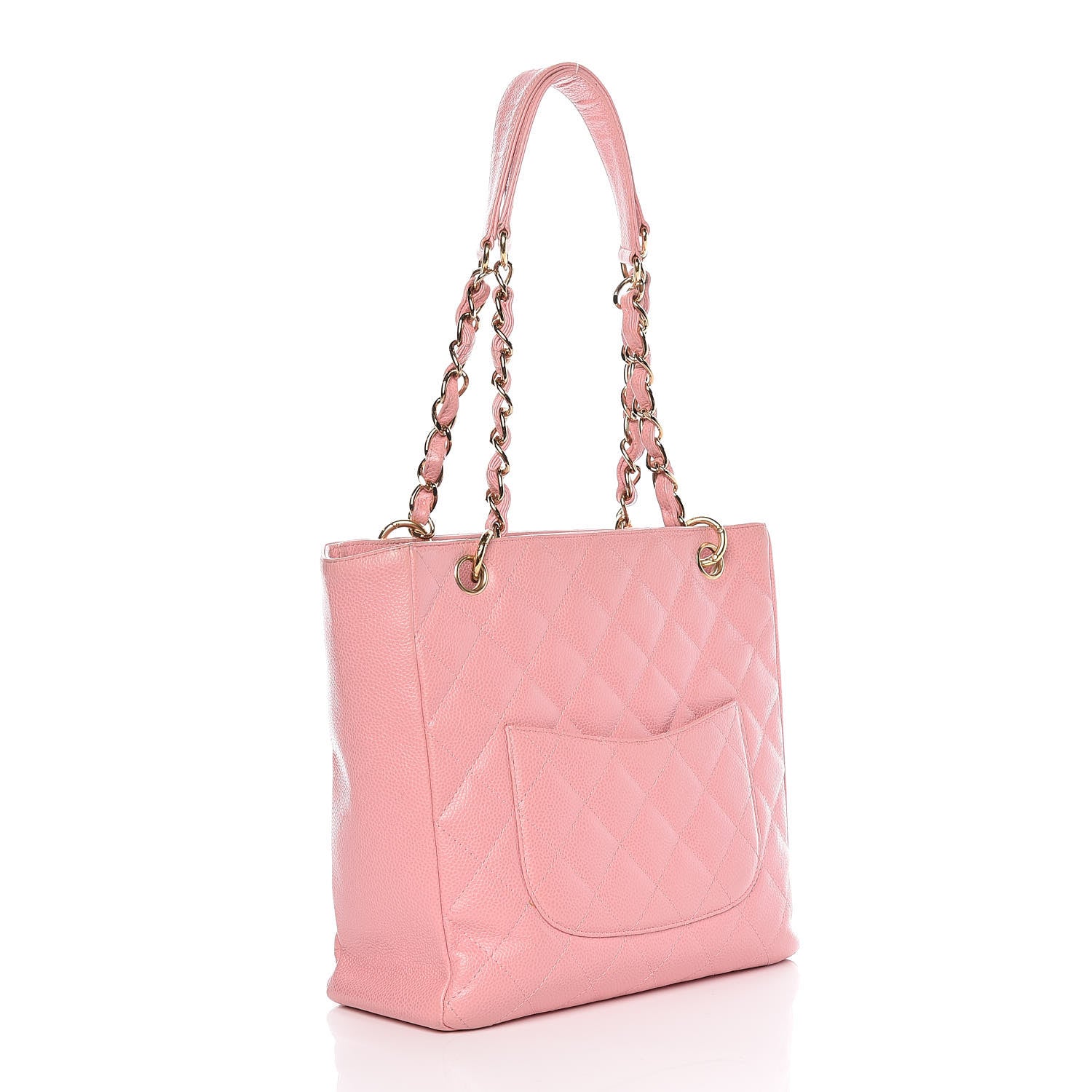Chanel Caviar Quilted Petit Shopping Tote PST Pink 3 of 21