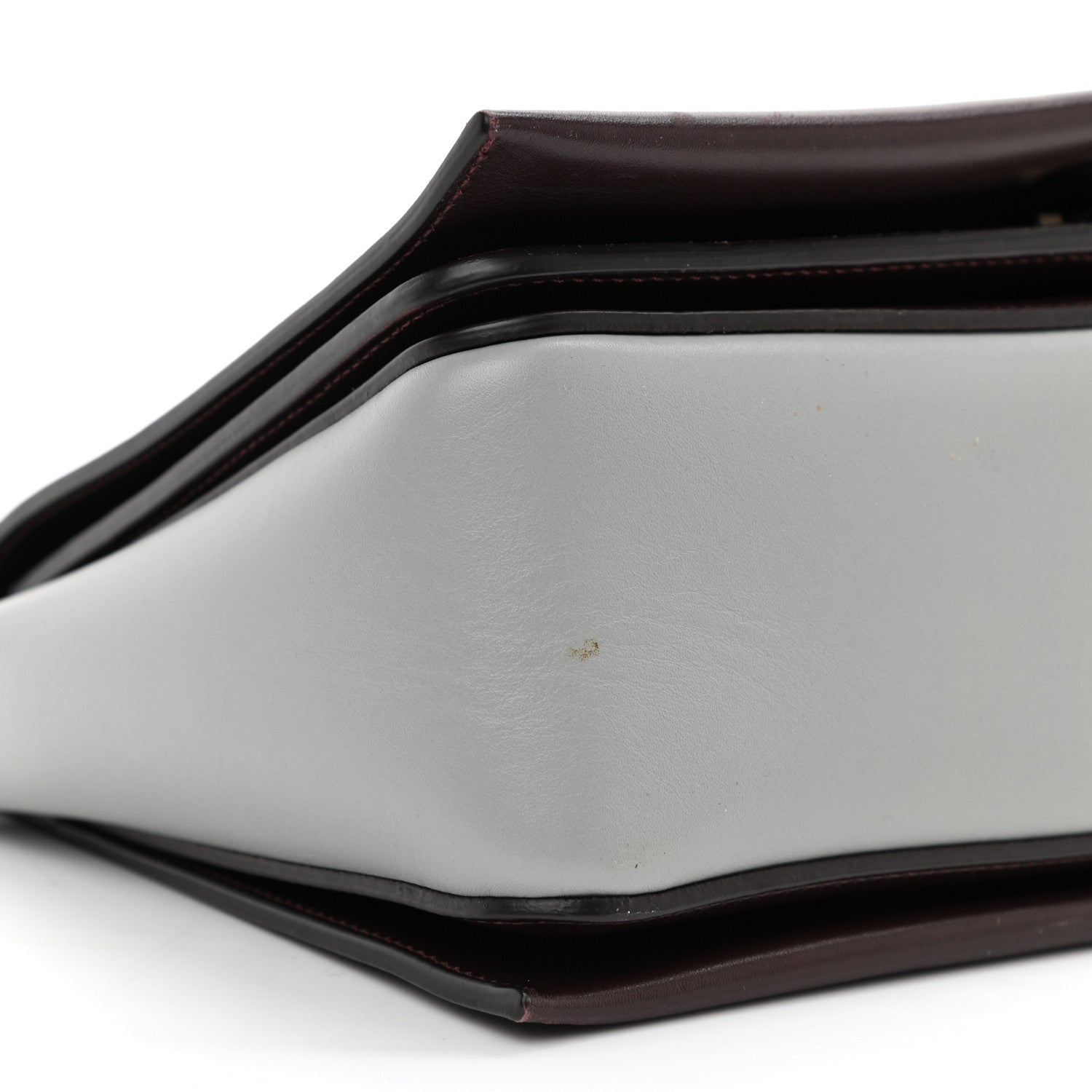 Celine Shiny Smooth Calfskin Medium Frame Shoulder Bag Burgundy Pearl Blue 9 of 13