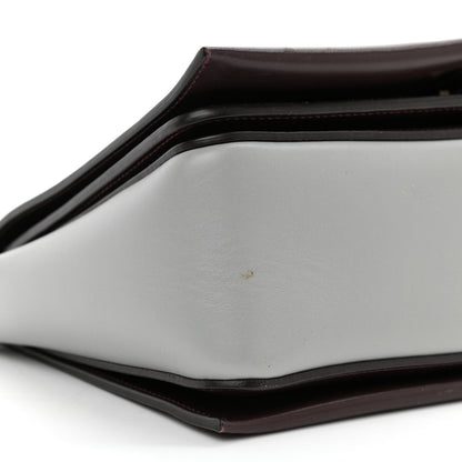 Celine Shiny Smooth Calfskin Medium Frame Shoulder Bag Burgundy Pearl Blue 9 of 13
