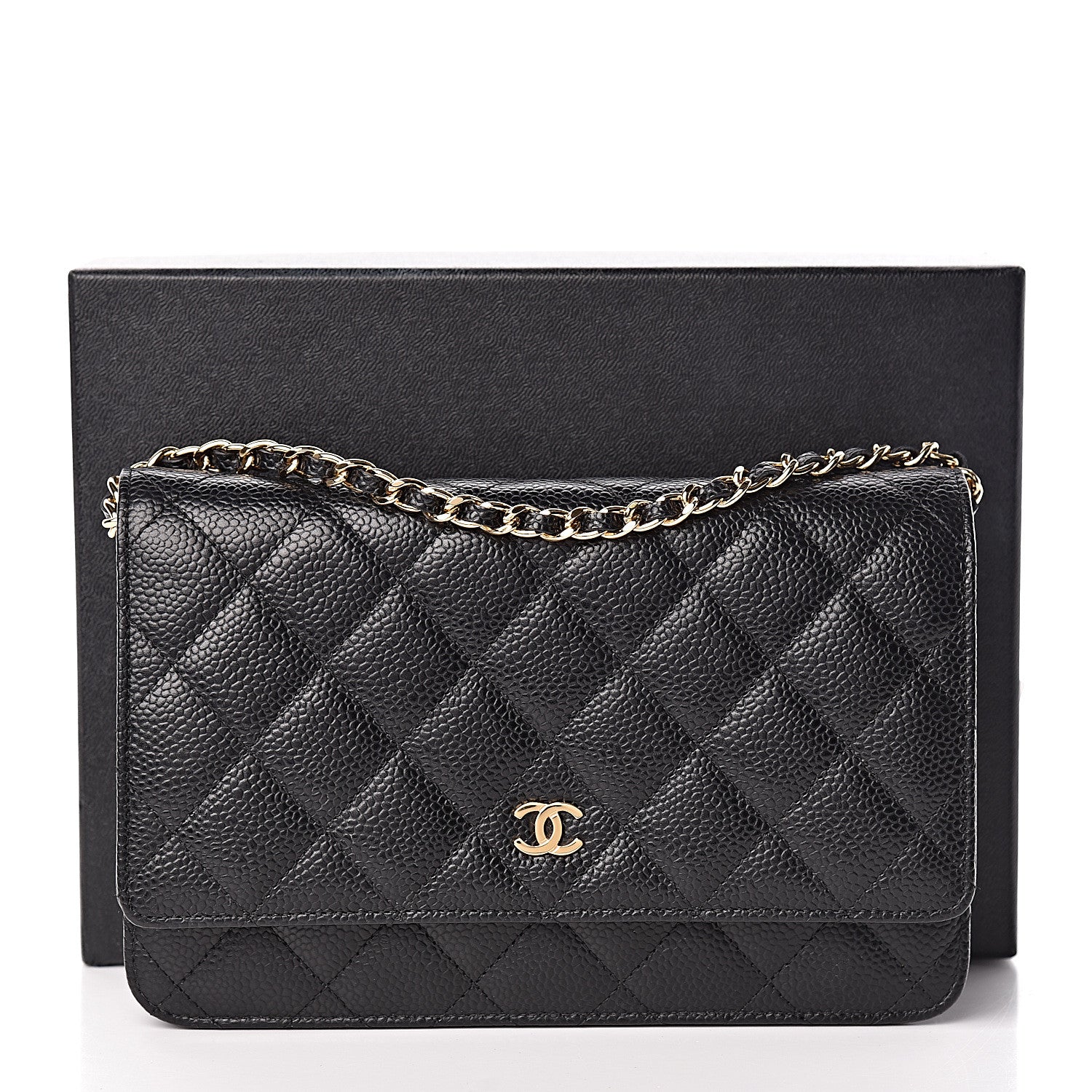 Chanel Caviar Quilted Wallet On Chain WOC Black 12 of 12