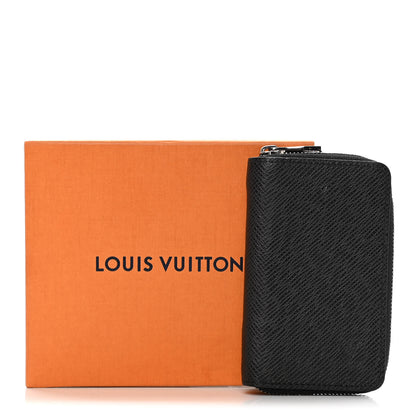 Louis Vuitton Taiga Zippy Coin Purse Vertical Black 11 of 11