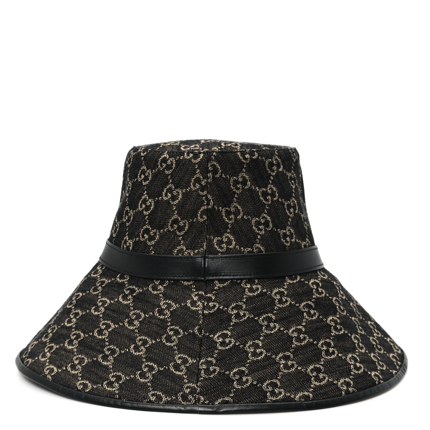 Gucci Monogram Wide Brim Hat M Black 4 of 9