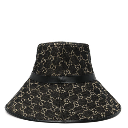 Gucci Monogram Wide Brim Hat M Black 4 of 9