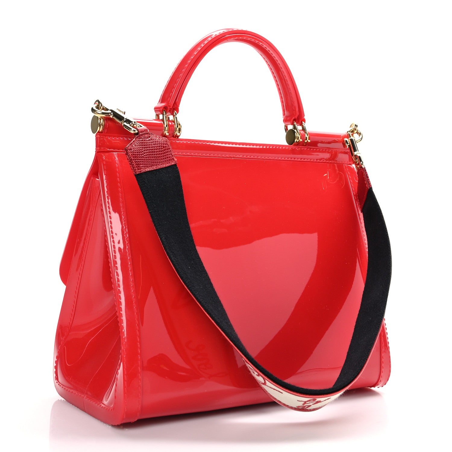 Dolce & Gabbana PVC Miss Sicily Satchel Red 3 of 7