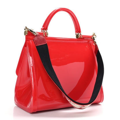 Dolce & Gabbana PVC Miss Sicily Satchel Red 3 of 7