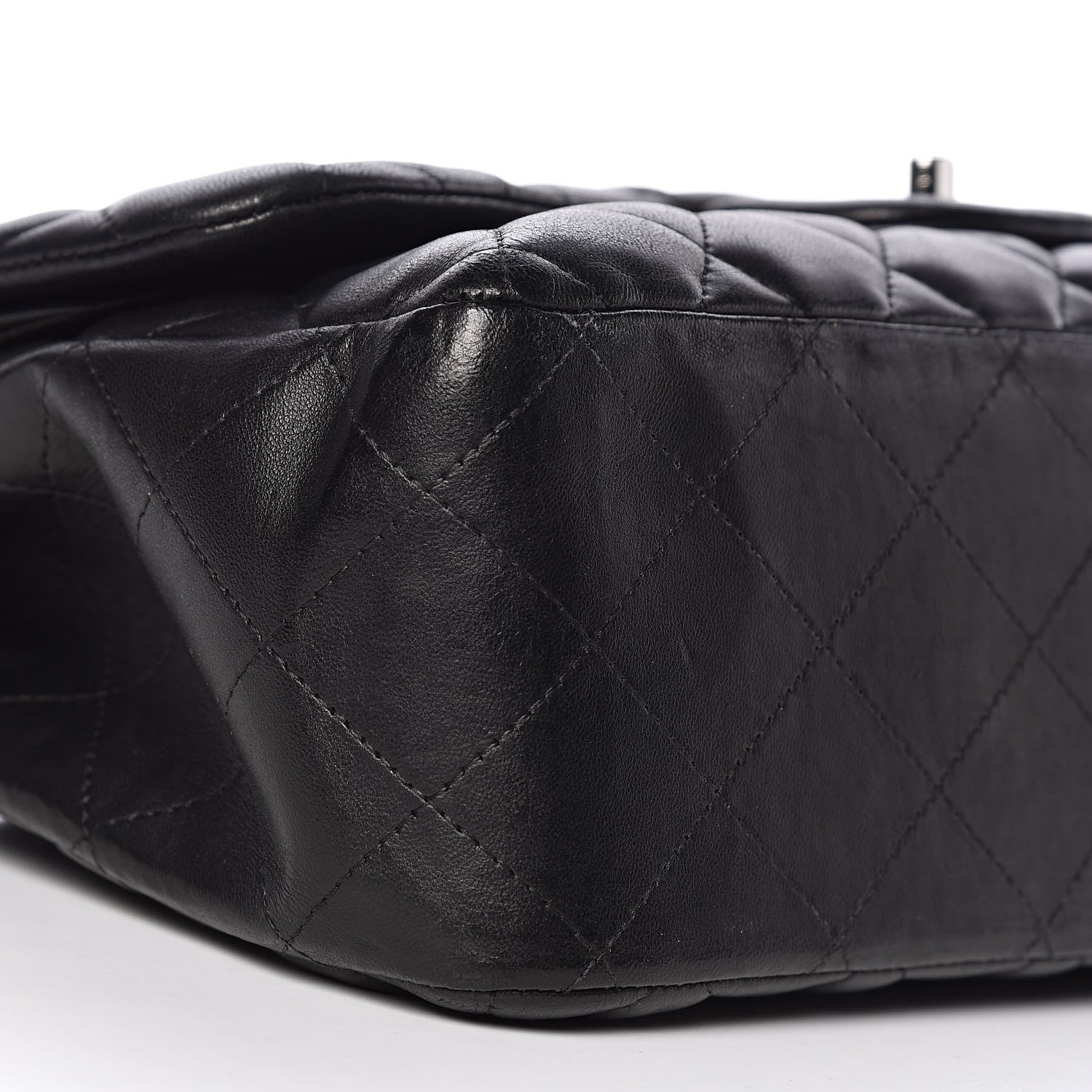 Chanel Lambskin Quilted Jumbo Double Flap Black 8 of 13