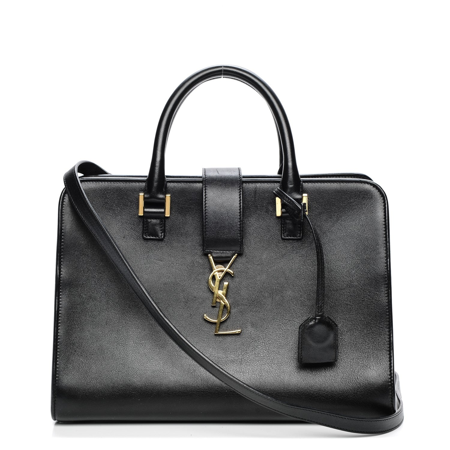 Saint Laurent Calfskin Small Monogram Cabas Black 1 of 7