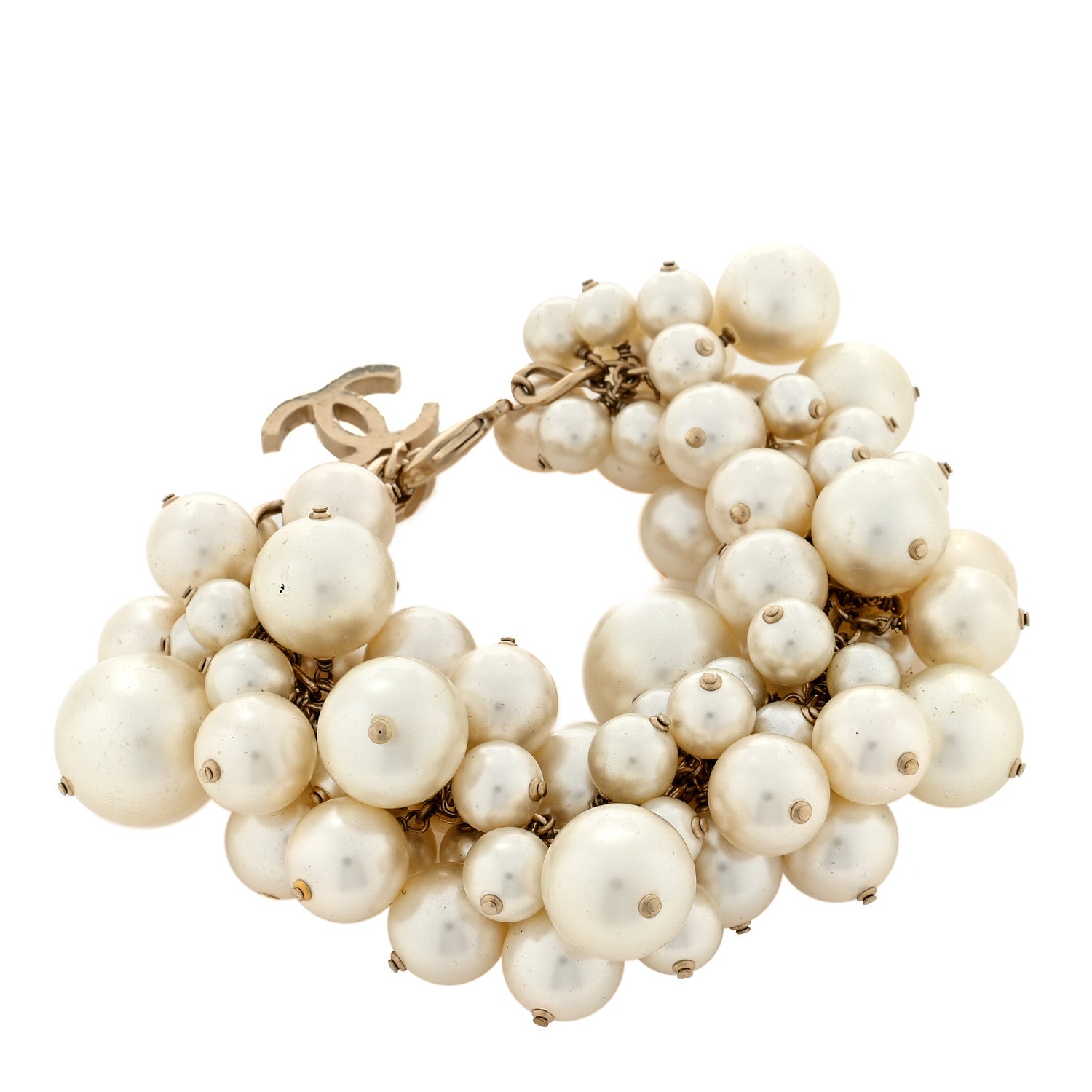 Chanel Pearl CC Cluster Bracelet Gold 1 of 3