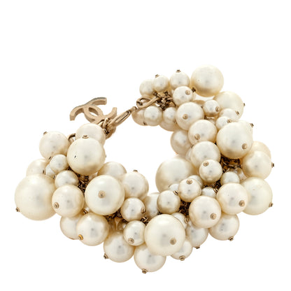 Chanel Pearl CC Cluster Bracelet Gold 1 of 3