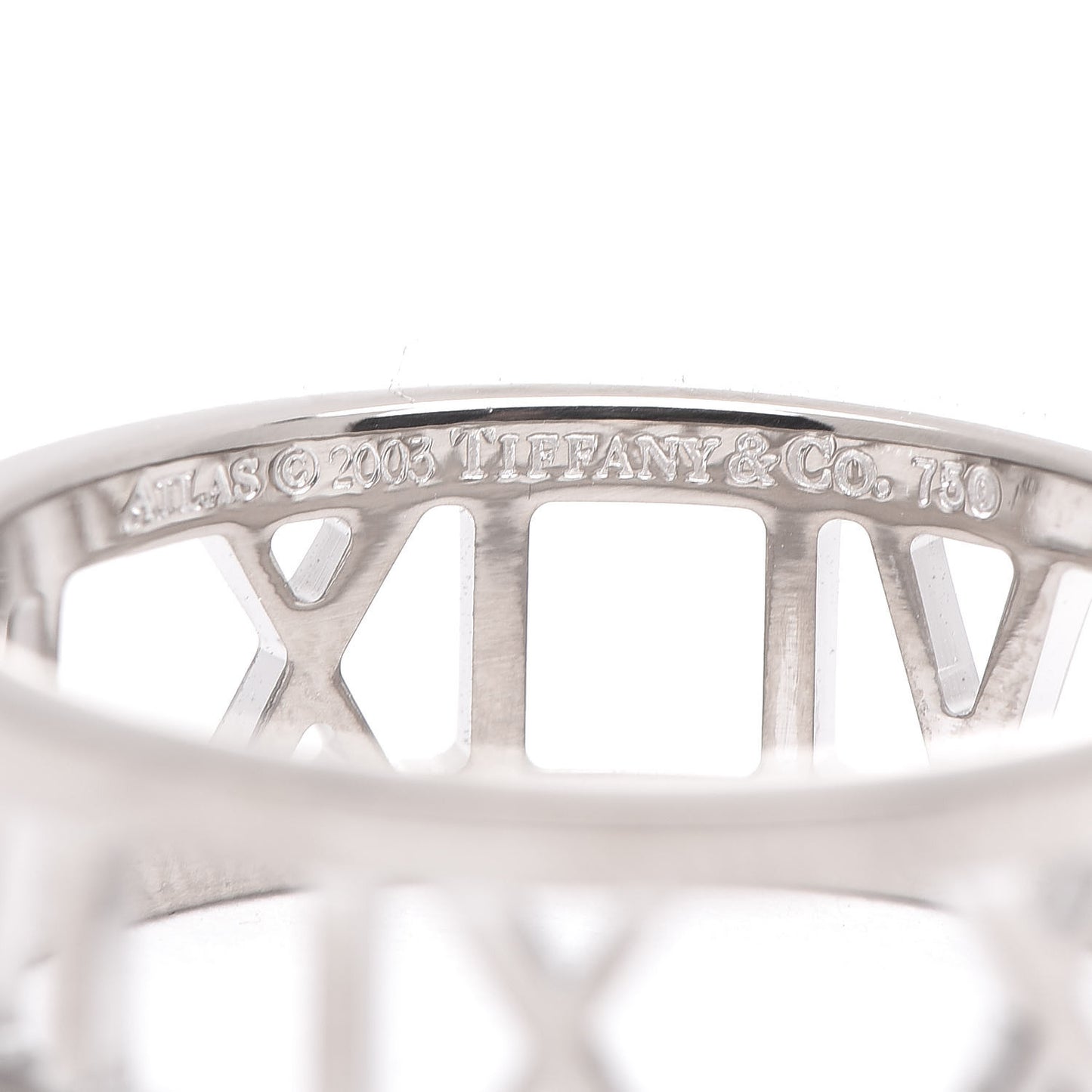 18K White Gold Atlas Open Ring 54 7
