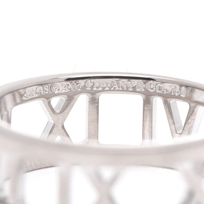 Tiffany 18K White Gold Atlas Open Ring 54 7 4 of 5