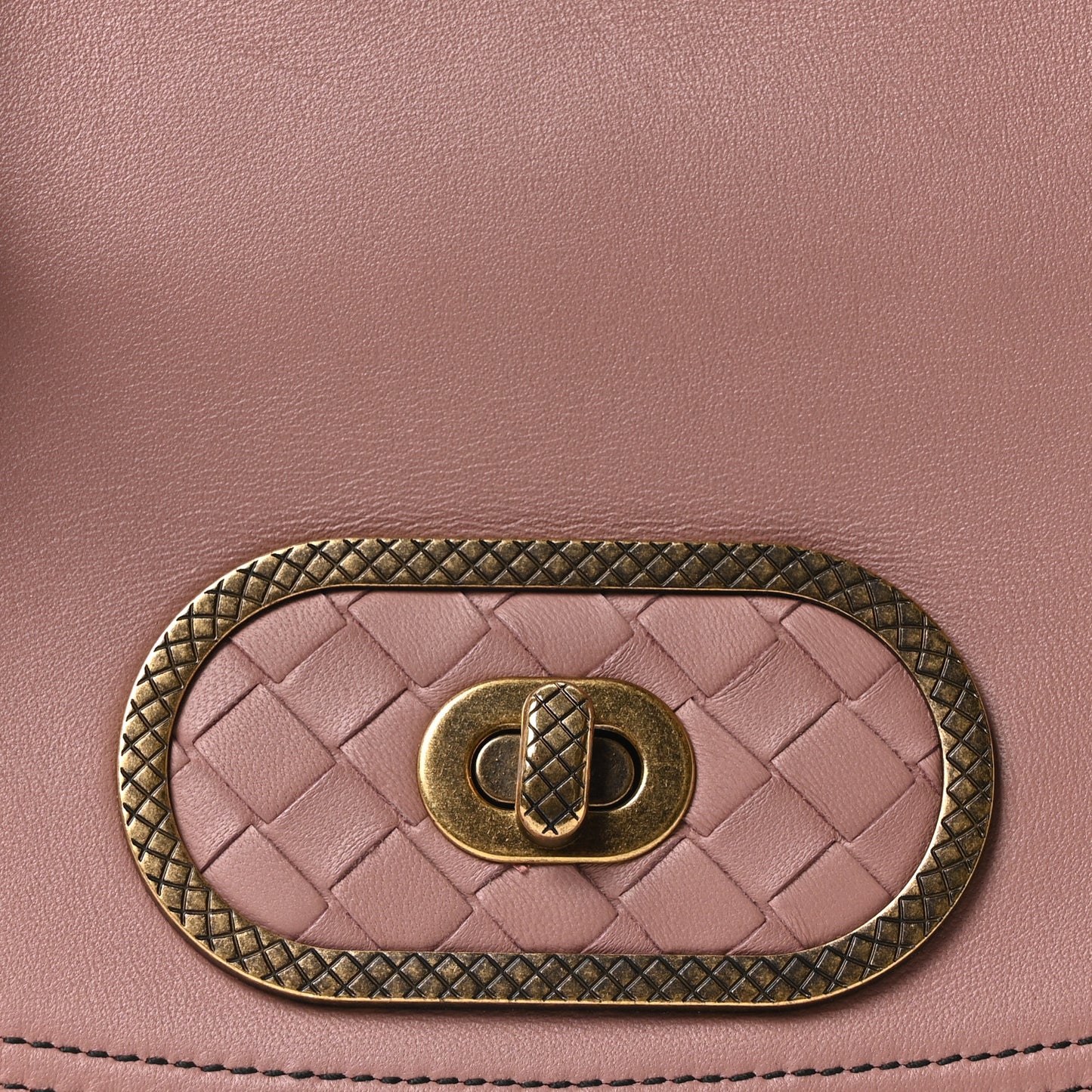 Nappa Intrecciato BV Luna Shoulder Bag Deco Rose