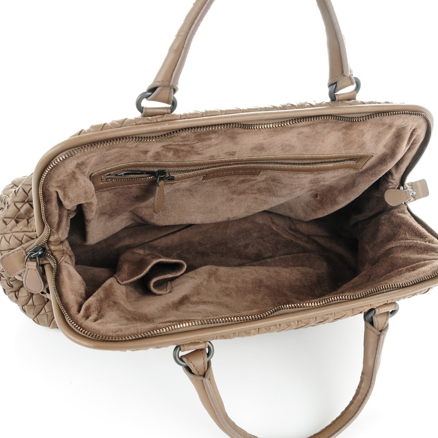 Nappa Intrecciato New Bond Satchel Ash
