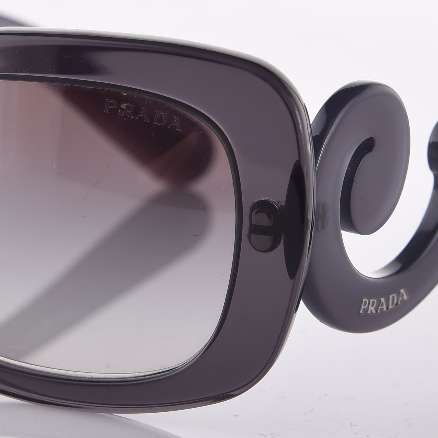 Prada Acetate Baroque Sunglasses SPR 27O Grey 8 of 8