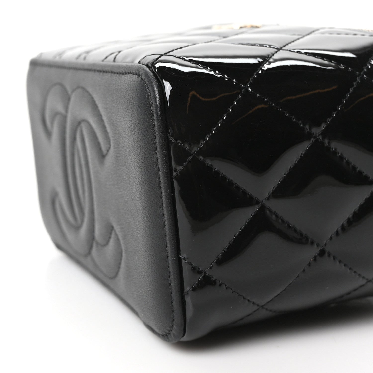 Chanel Patent Quilted Pick Me Up Vanity Case Black 9 of 9