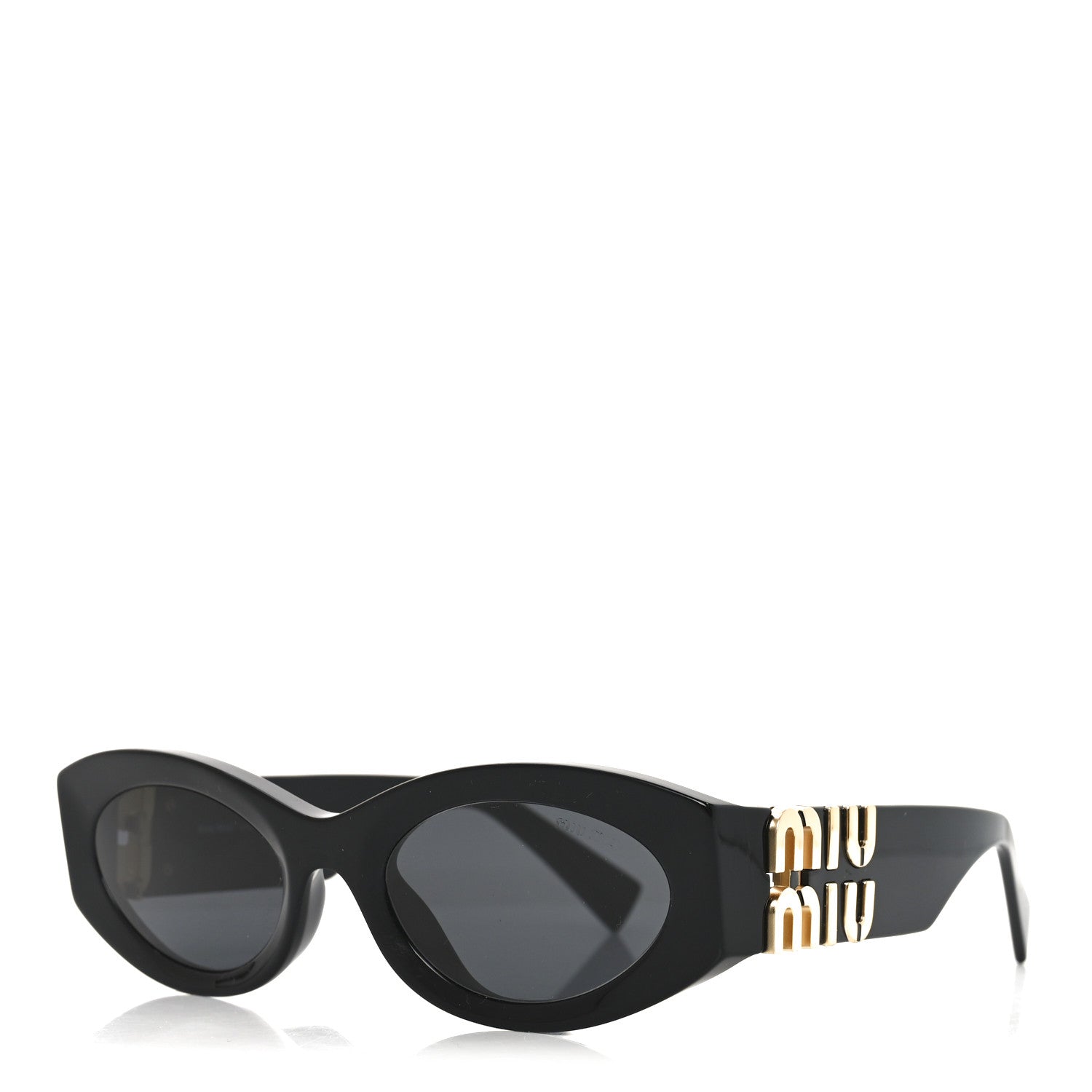 Miu Miu Acetate Oval Glimpse Sunglasses SMU11W Black 1 of 7
