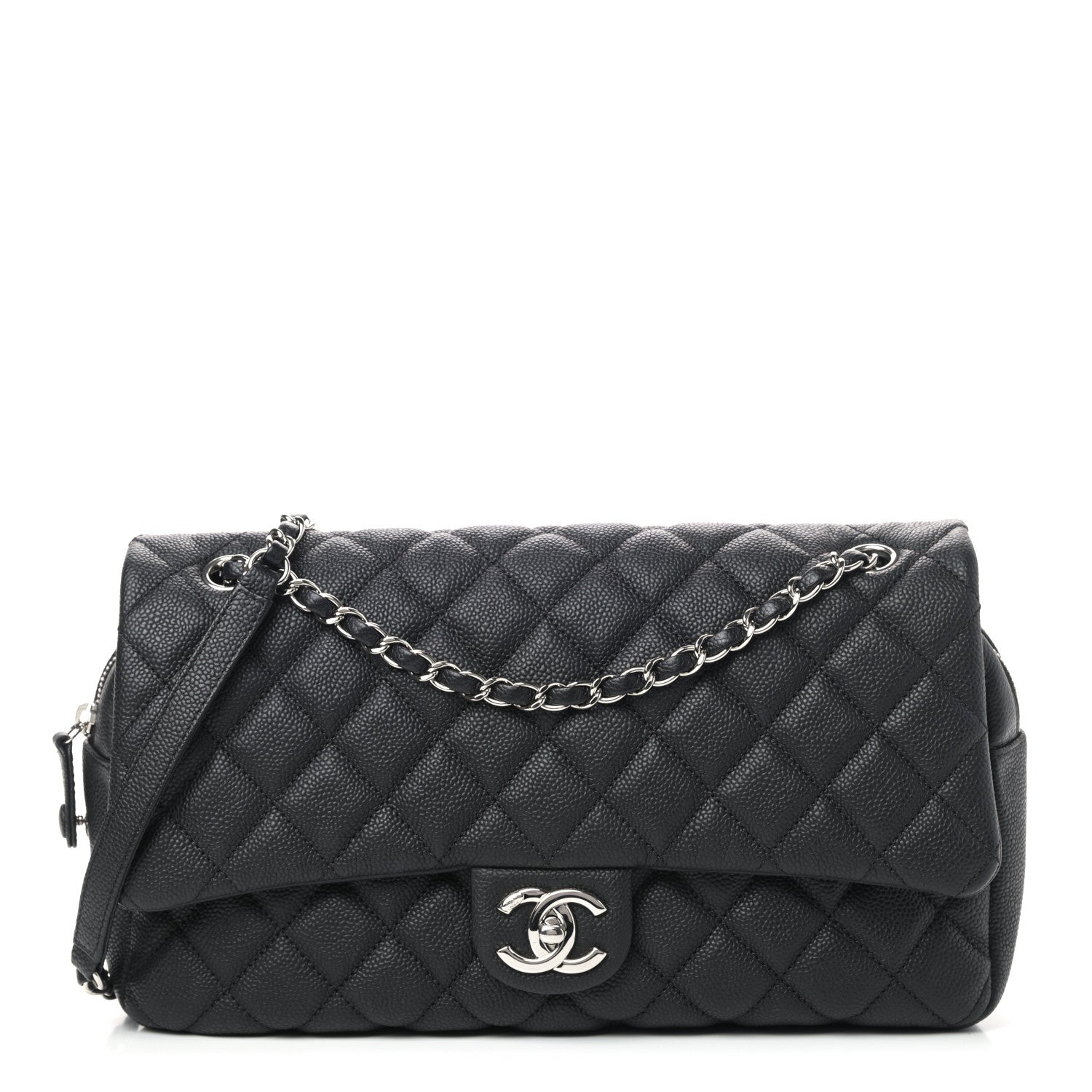 Chanel Caviar Quilted Jumbo Easy Flap Black 1 of 9
