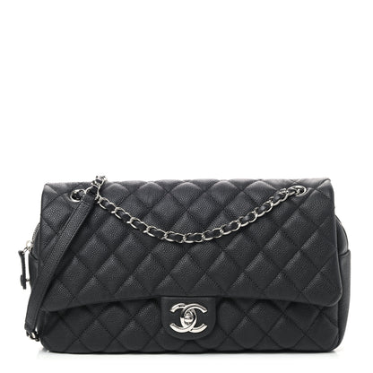 Chanel Caviar Quilted Jumbo Easy Flap Black 1 of 9