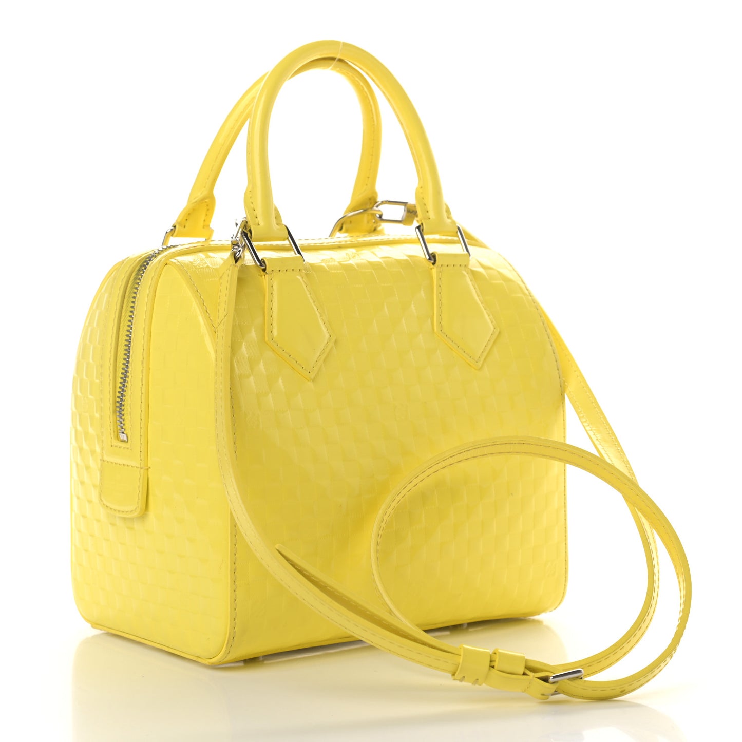 Damier Facette Speedy Cube PM Yellow