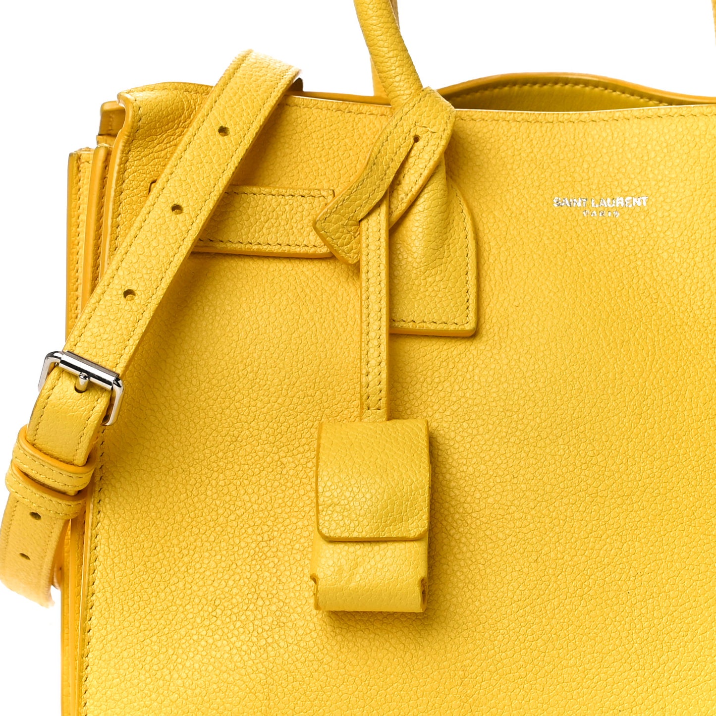 Grained Calfskin Baby Sac De Jour Yellow