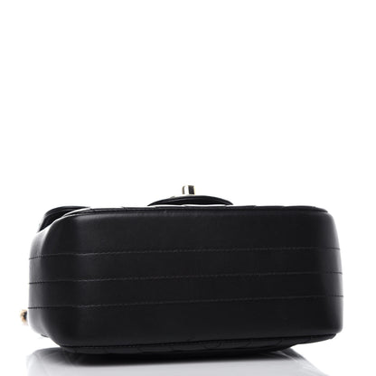 Chanel Lambskin Chevron Quilted Mini Square Flap Black 4 of 10