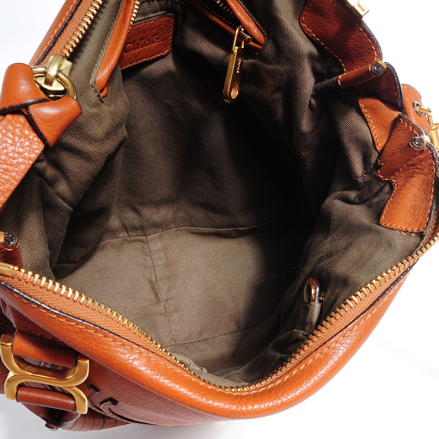 Chloe Calfskin Medium Marcie Satchel Whiskey 5 of 8