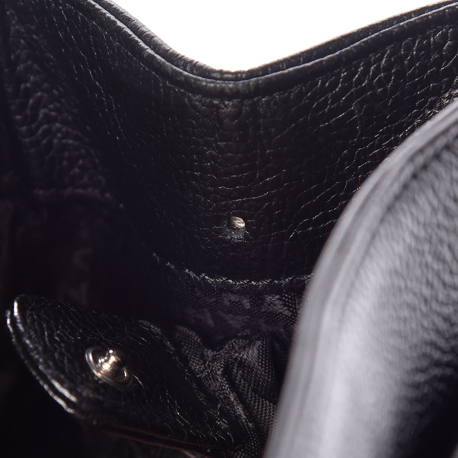 Chanel Calfskin Mademoiselle Lock Cerf Shopper Tote Black 8 of 12
