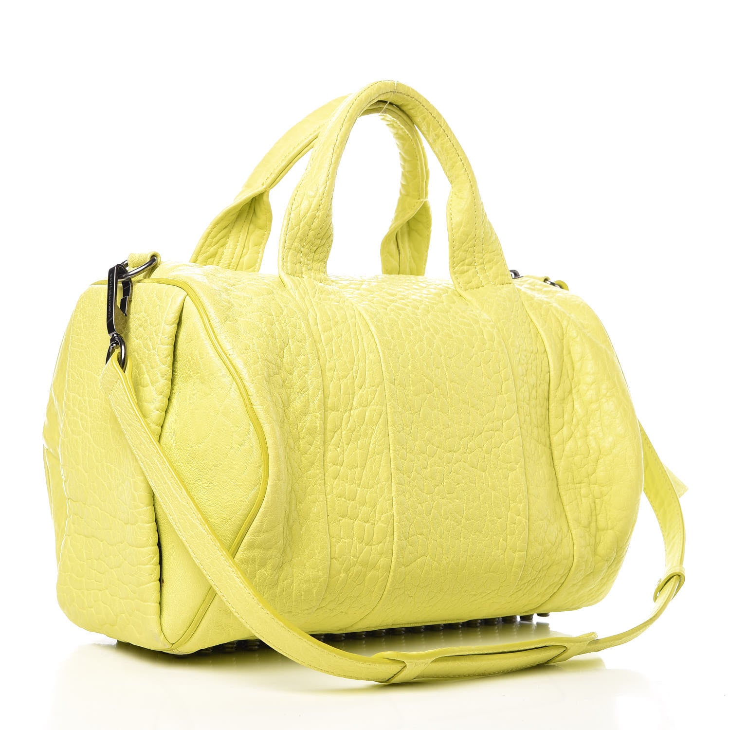 Alexander Wang Pebbled Lambskin Rocco Acid Black Nickel Hardware 3 of 13